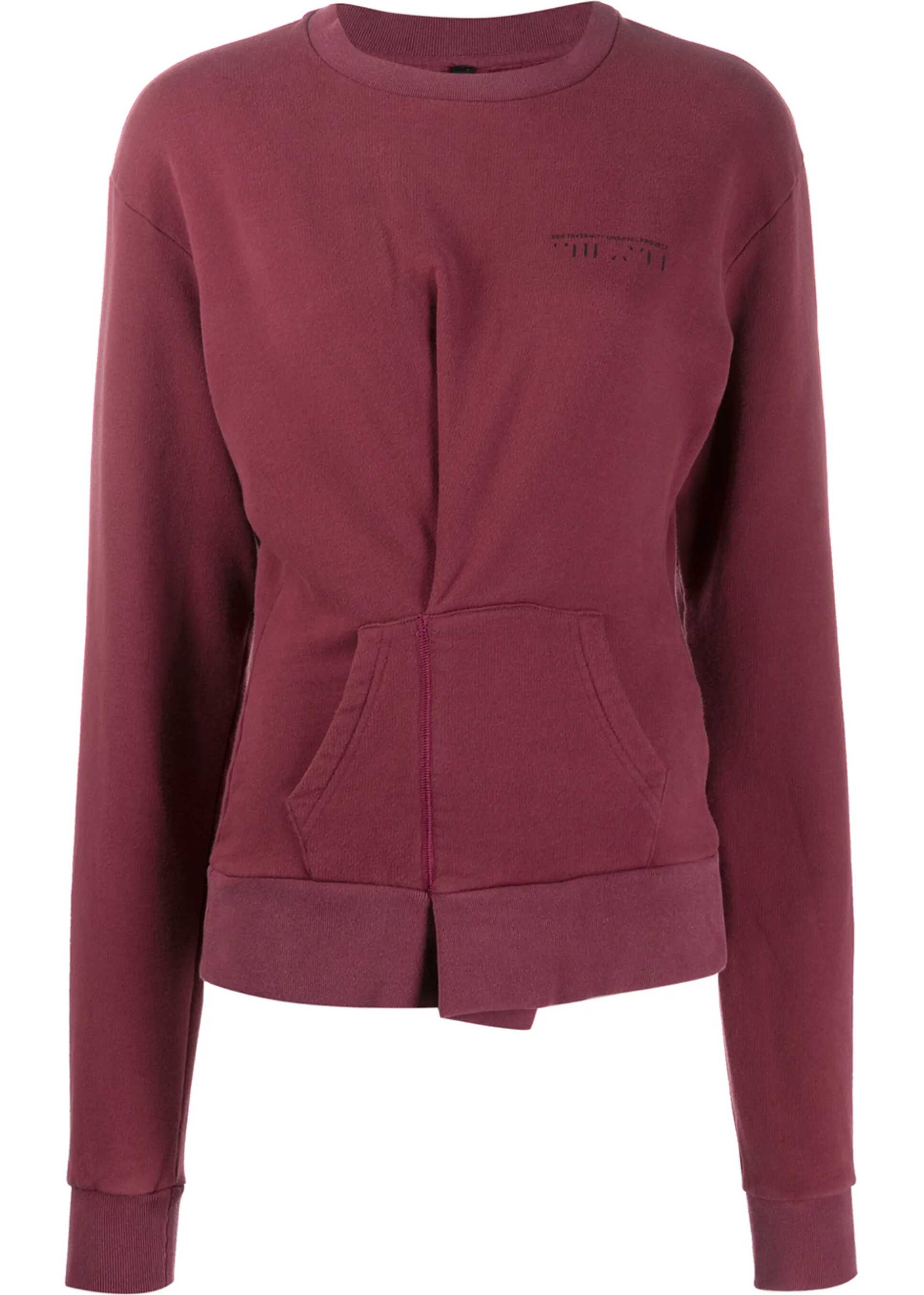 Unravel Crew Neck Sweatshirt BORDEAUX