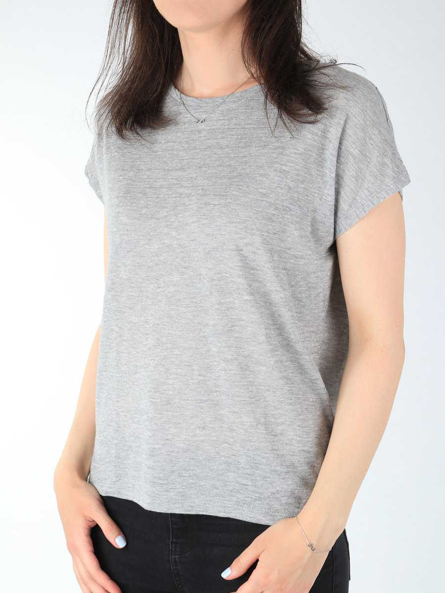Tricouri Wrangler T-shirt Relaxed Tee Mid Grey Grey Femei (BM 7665817) 3