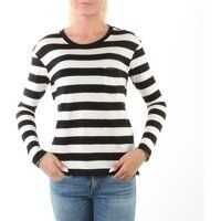 Tricouri Polo ® Long - Sleeve Perfect Pocket Tee " Striped Black / White " Femei
