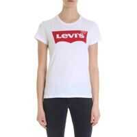 Tricouri White Crew-Neck T-Shirt With Red Logo Print* Femei