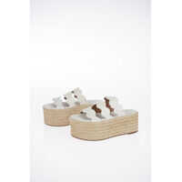 Sandale cu platforma 7cm Leather Sandal with Wedge Femei