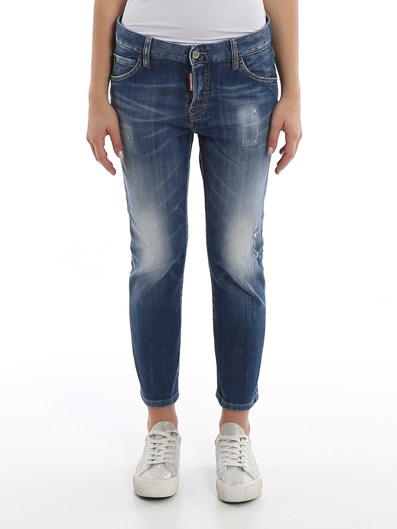 DSQUARED2 Cool Girl Cropped Jeans Blue