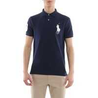 Tricouri Polo Pique Polo Shirt In Navy Color Barbati