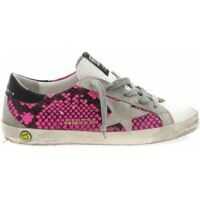 Sneakers Superstar Reptile Print Sneakers In Fuchsia Fete