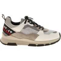 Sneakers Lamè Sneakers In White And Grey Femei