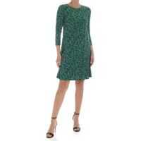 Rochii de zi Floral Print Knee-Length Dress In Green Femei