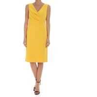 Rochii de zi Crossed Neckline Dress In Yellow Femei