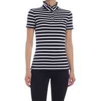 Tricouri Polo Maya Polo Shirt In Blue And White Femei
