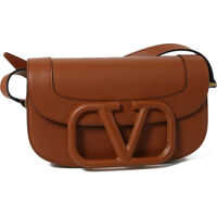 Genti tip postas Supervee Leather Bag Tan Femei