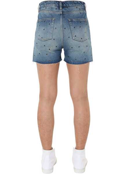 Pantaloni scurti Saint Laurent Denim Bermuda AZURE Barbati (BM 7765552) 3