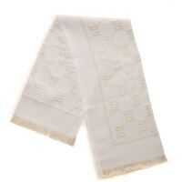 Esarfe Shawl With Golden Lamé Gg Motif In Ivory White Fete