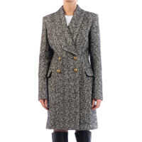 Paltoane Textured Double-Breasted Coat Femei