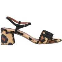 Pantofi cu toc Sandals With Animal Print Femei