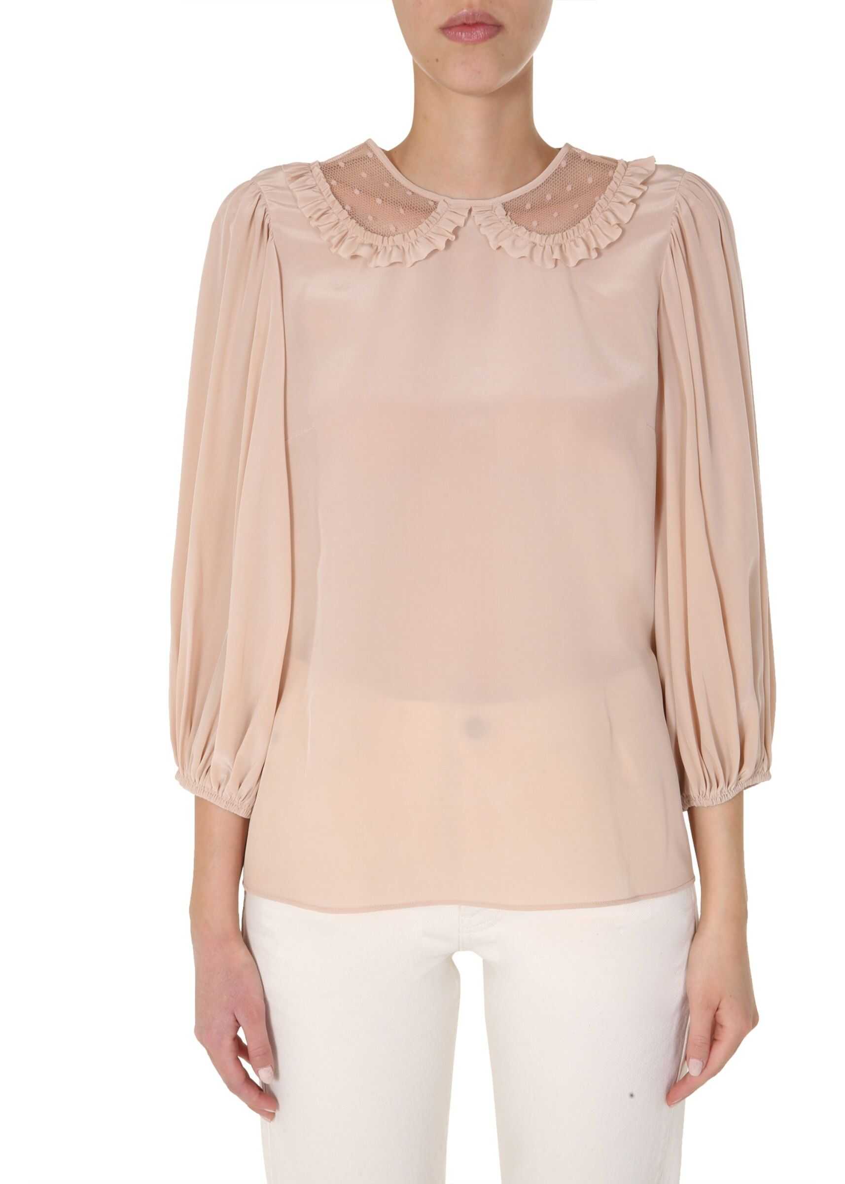 RED VALENTINO Silk Blouse NUDE