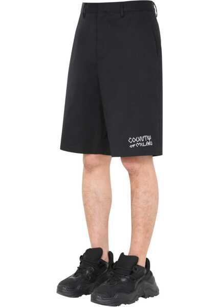 Pantaloni scurti Marcelo Burlon Country Bermuda BLACK Barbati (BM 7779865) 4