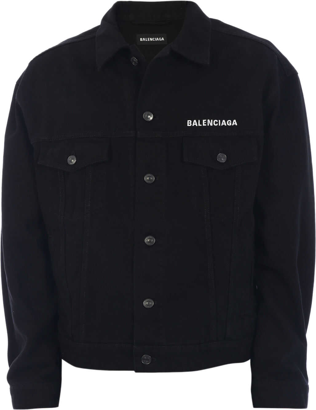 Balenciaga Crew Denim Jacket Black