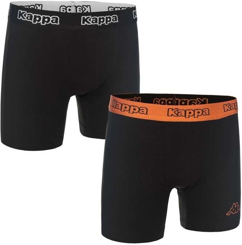 Kappa Set 2 bucati Boxers 891185-005 Black/Orange imagine