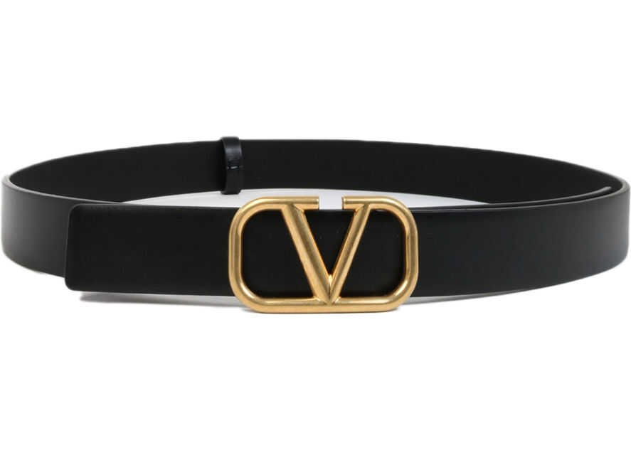 Valentino Garavani Vlogo Belt Leather Black