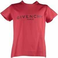 Tricouri Givenchy Cotton Jersey T-Shirt In Red With Vintage Logo Print*