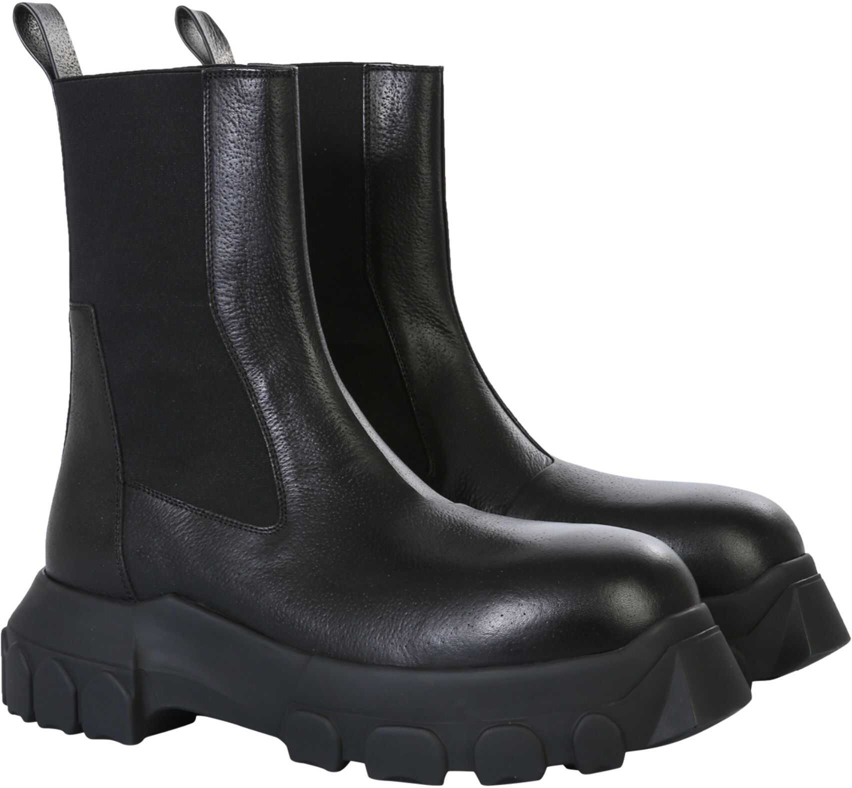 Rick Owens Beetle Bozo Tractor Boots BLACK