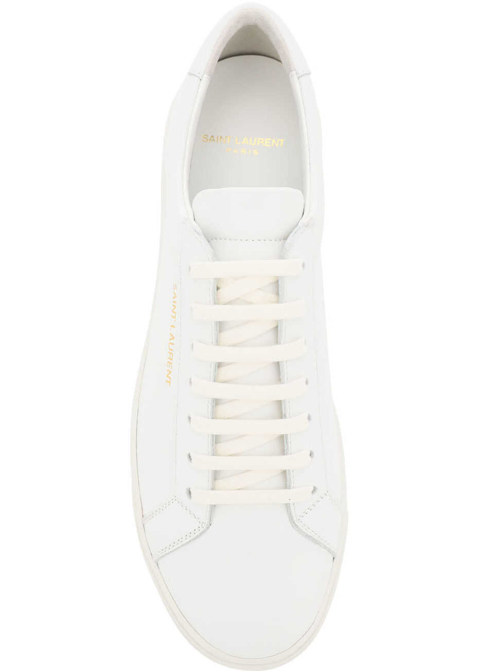 Saint Laurent Antdy Leather Sneakers BLANC OPTIQUE