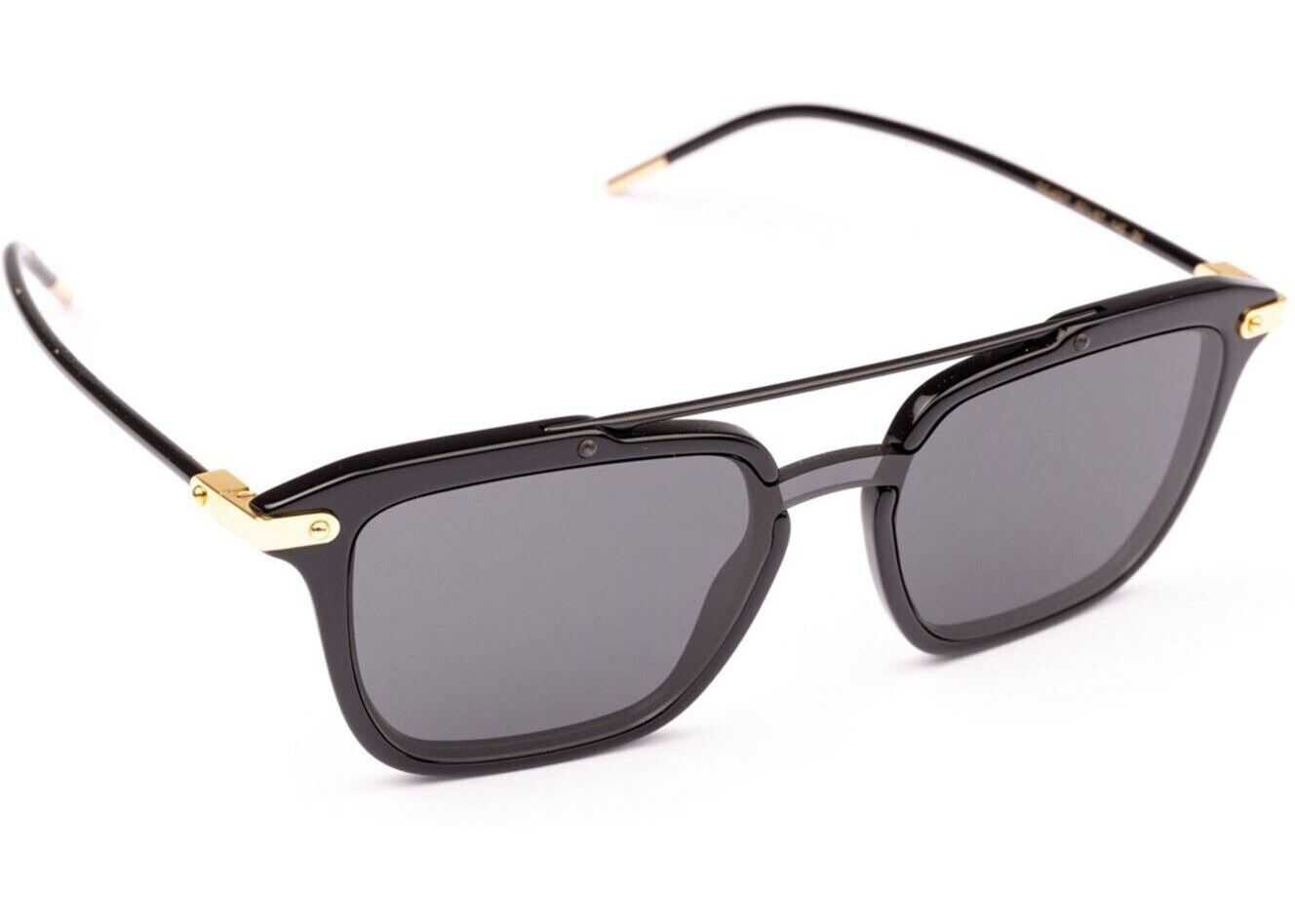 Dolce & Gabbana Double Bridge Black Square Sunglasses* Black