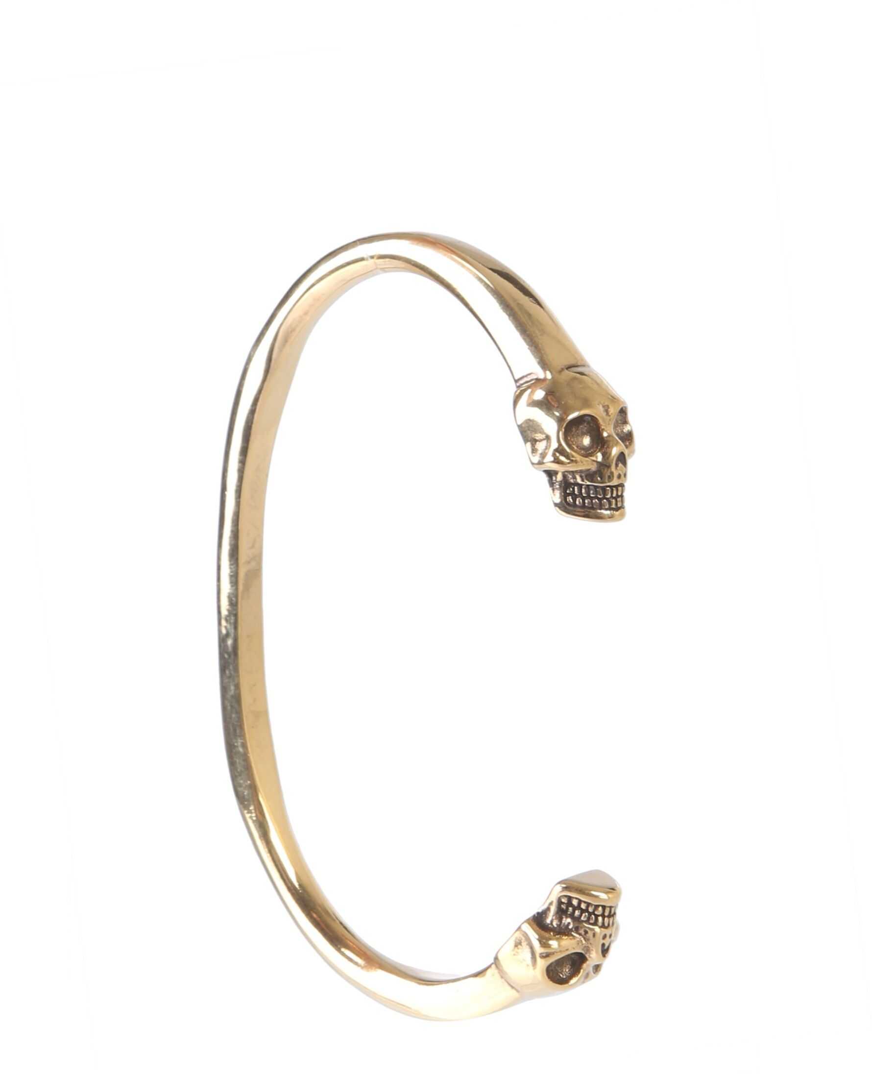 Alexander McQueen Double Skull Bracelet GOLD