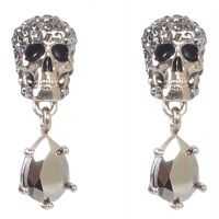Cercei Skull Earrings With Stones Femei