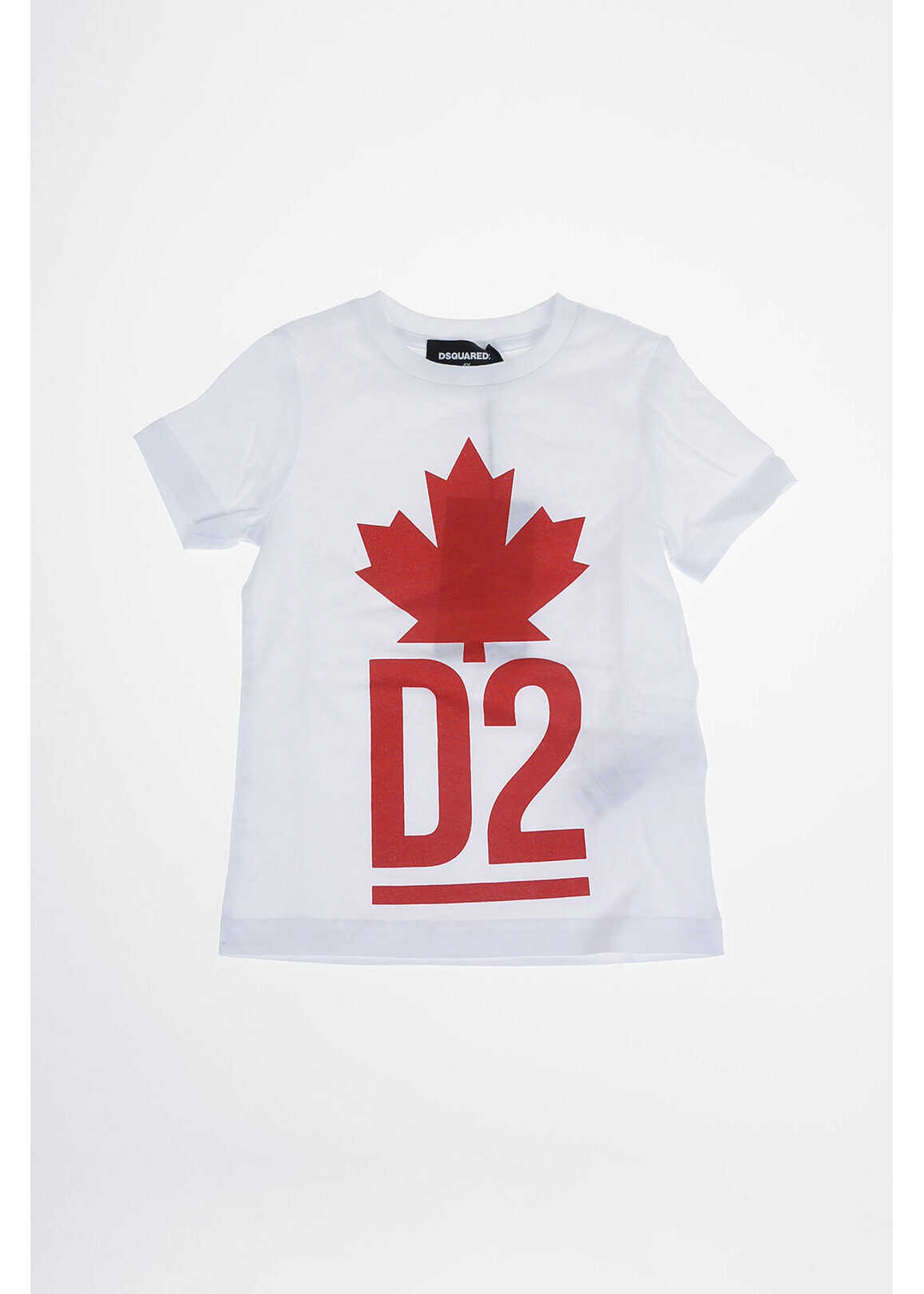Dsquared2 Kids Printed Cotton T-shirt* WHITE