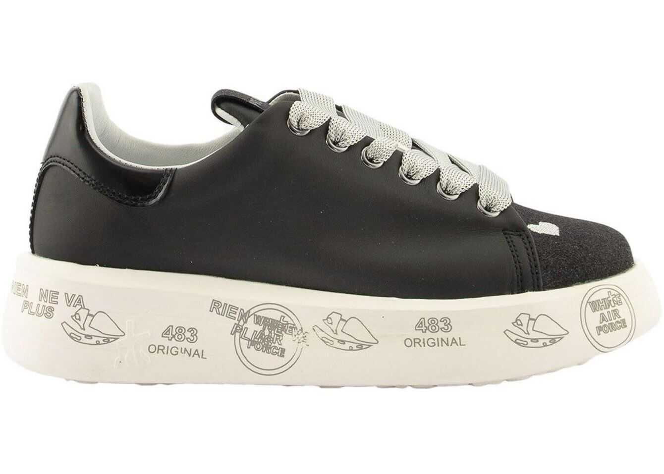 Premiata Sneakers Belle 4543A In Black Black
