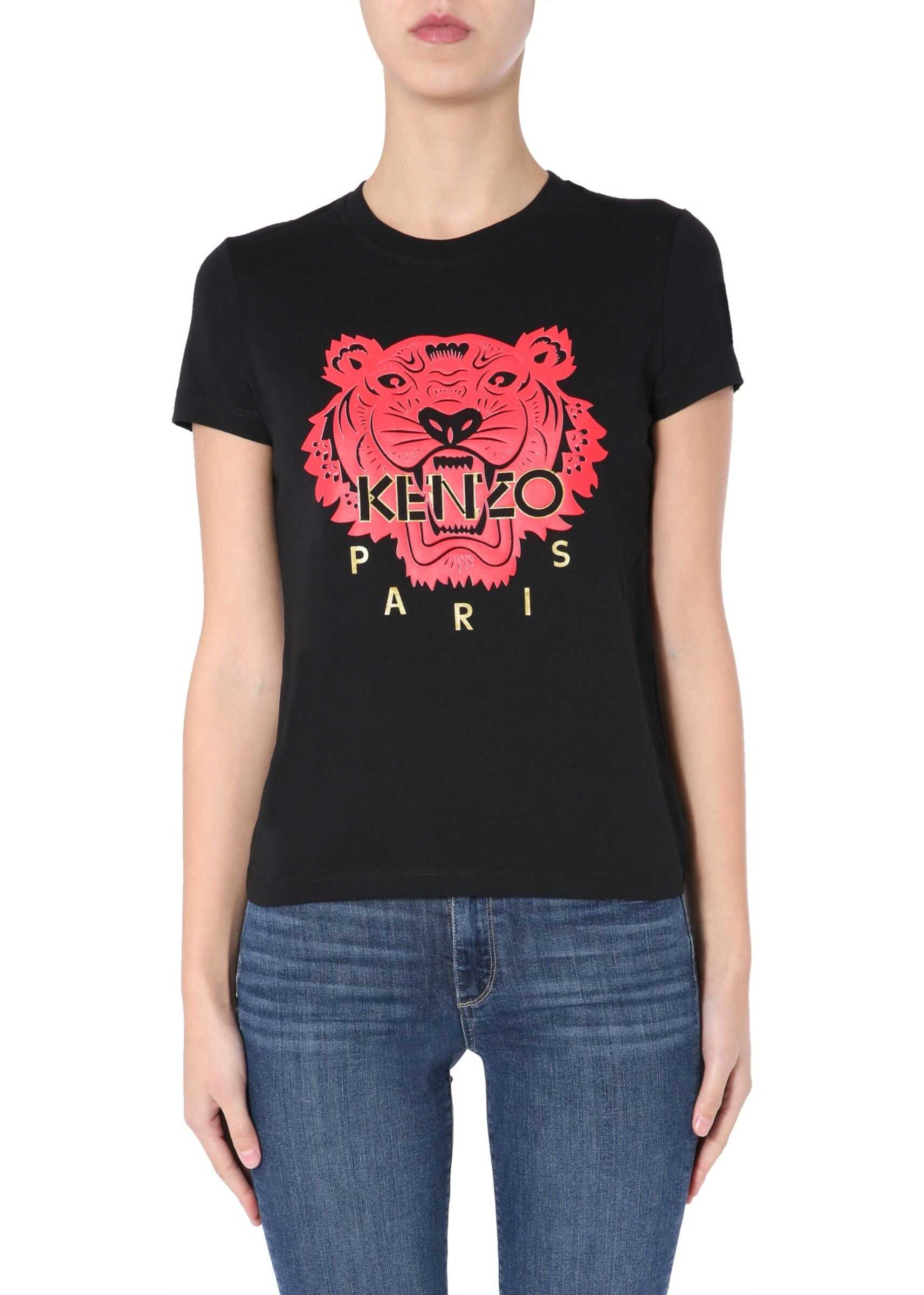 Kenzo Round-Neck T-Shirt BLACK