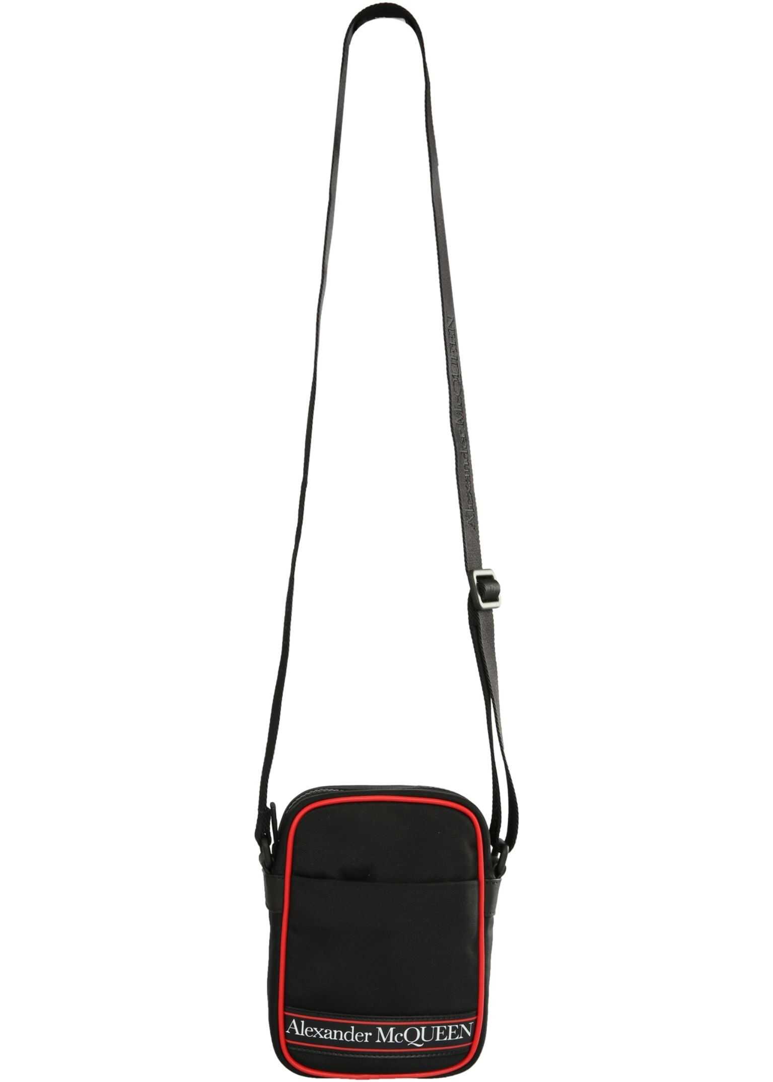 Alexander McQueen Crossbody Bag With Logo BLACK
