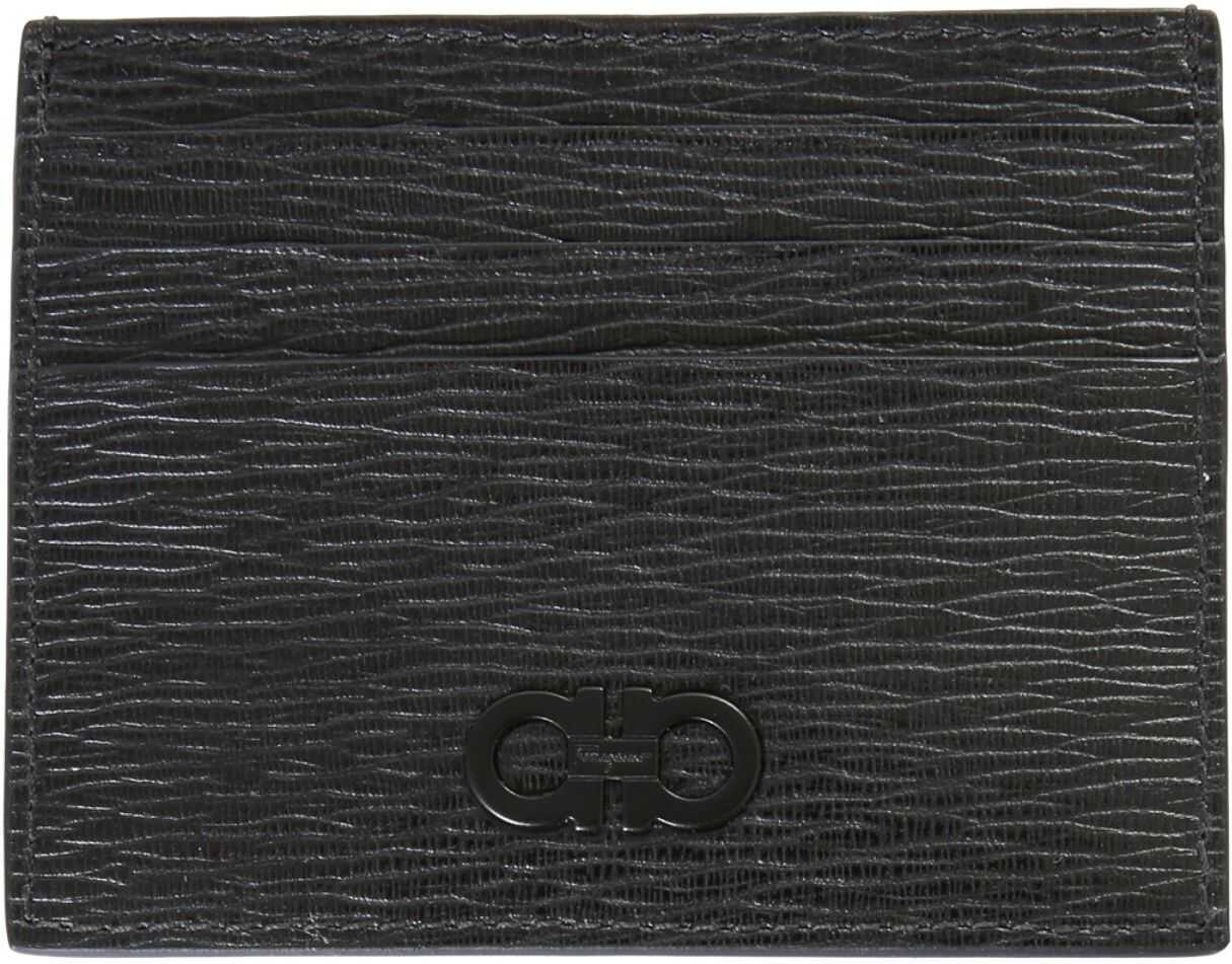 Salvatore Ferragamo Card Holder With Hooks BLACK