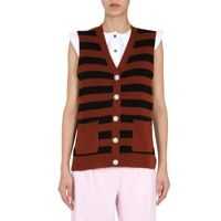 Veste casual Striped Motif Vest Femei