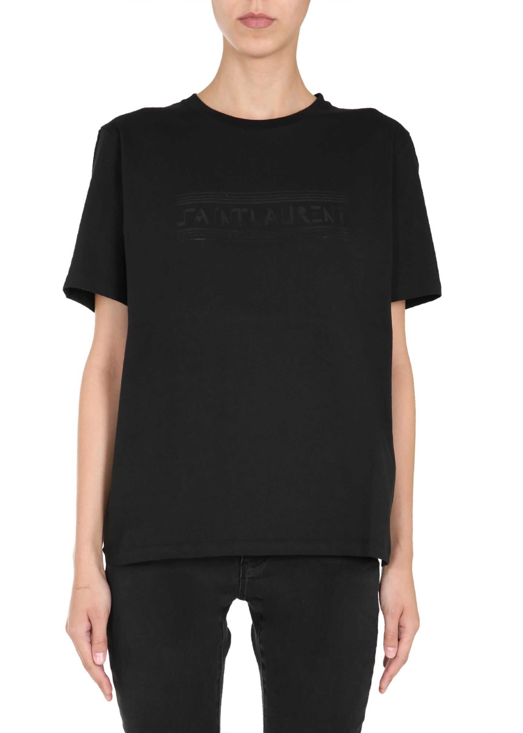 Saint Laurent Round Neck T-Shirt BLACK