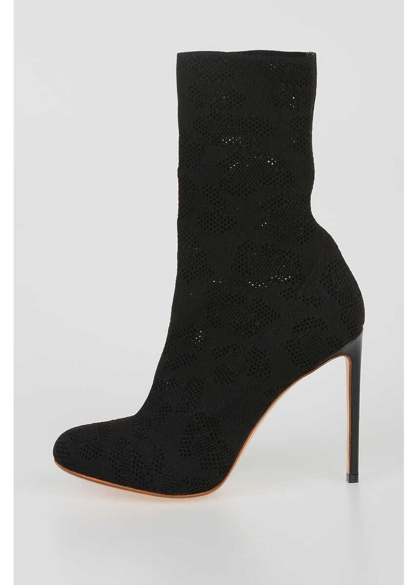 Francesco Russo Stretchy Sock Boots 11.5 CM* BLACK