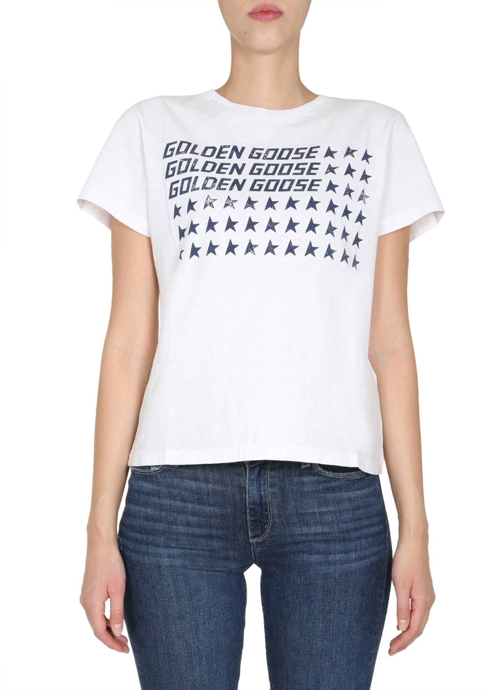 Golden Goose Round Neck T-Shirt WHITE