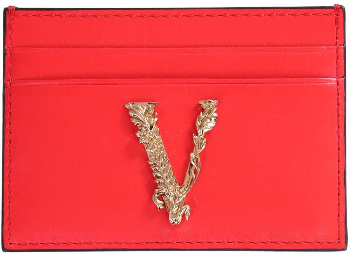 Versace Card Holder With Virtus Logo RED