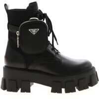 Sneakers Derby Leather And Nylon Boots Femei