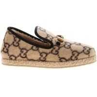 Mocasini Gg Wool Loafers In Beige Femei