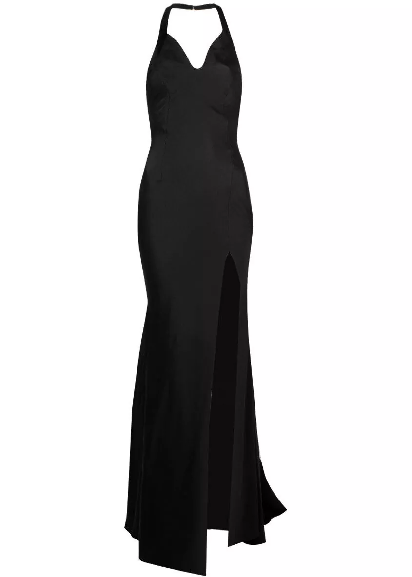 Twin-set Simona Barbieri Satin Dres QS8TGE* Czarny