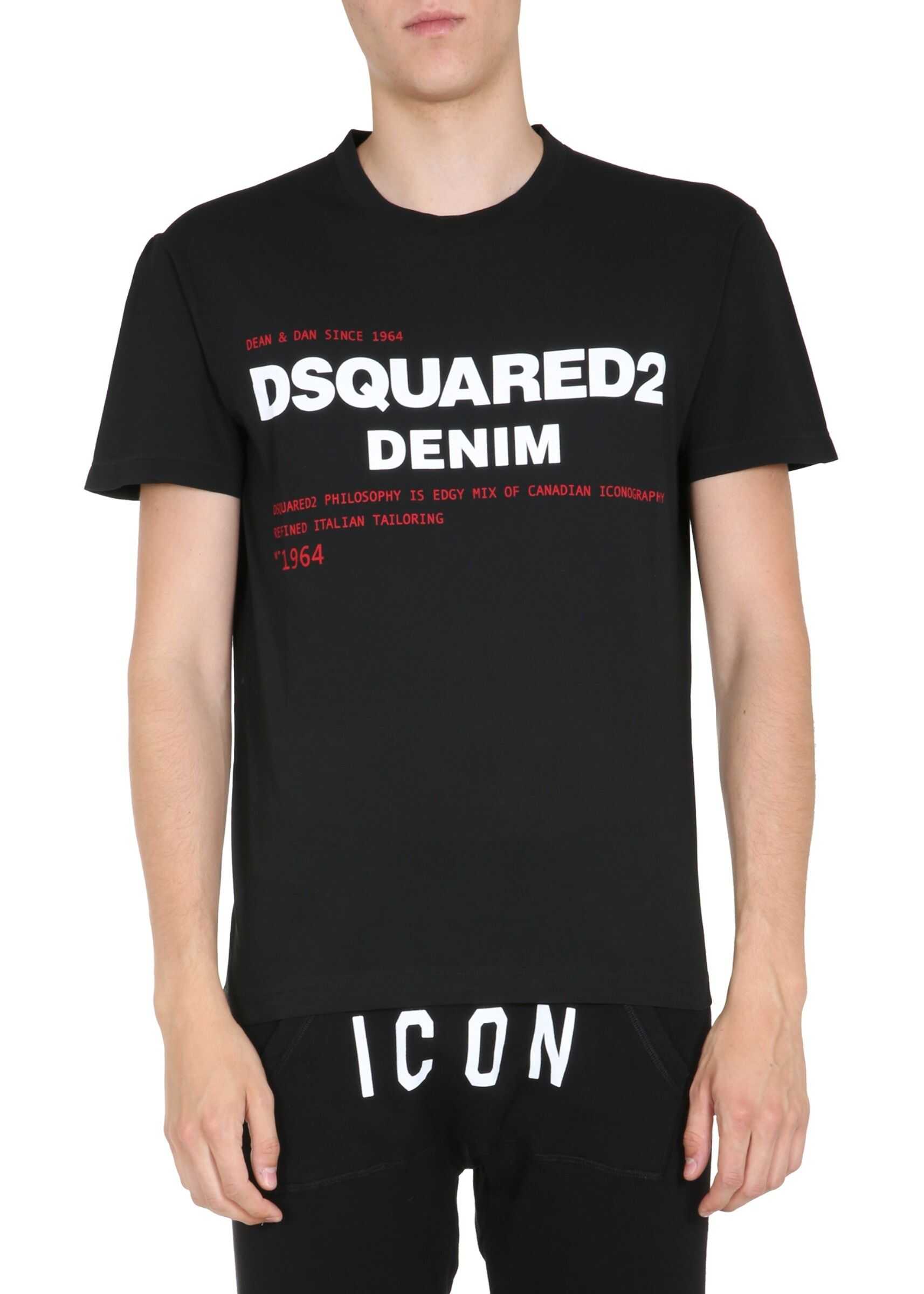 DSQUARED2 Round Neck T-Shirt BLACK