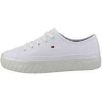 Adidasi cu platforma Outsole Detail Flatform Trainers In White* Femei