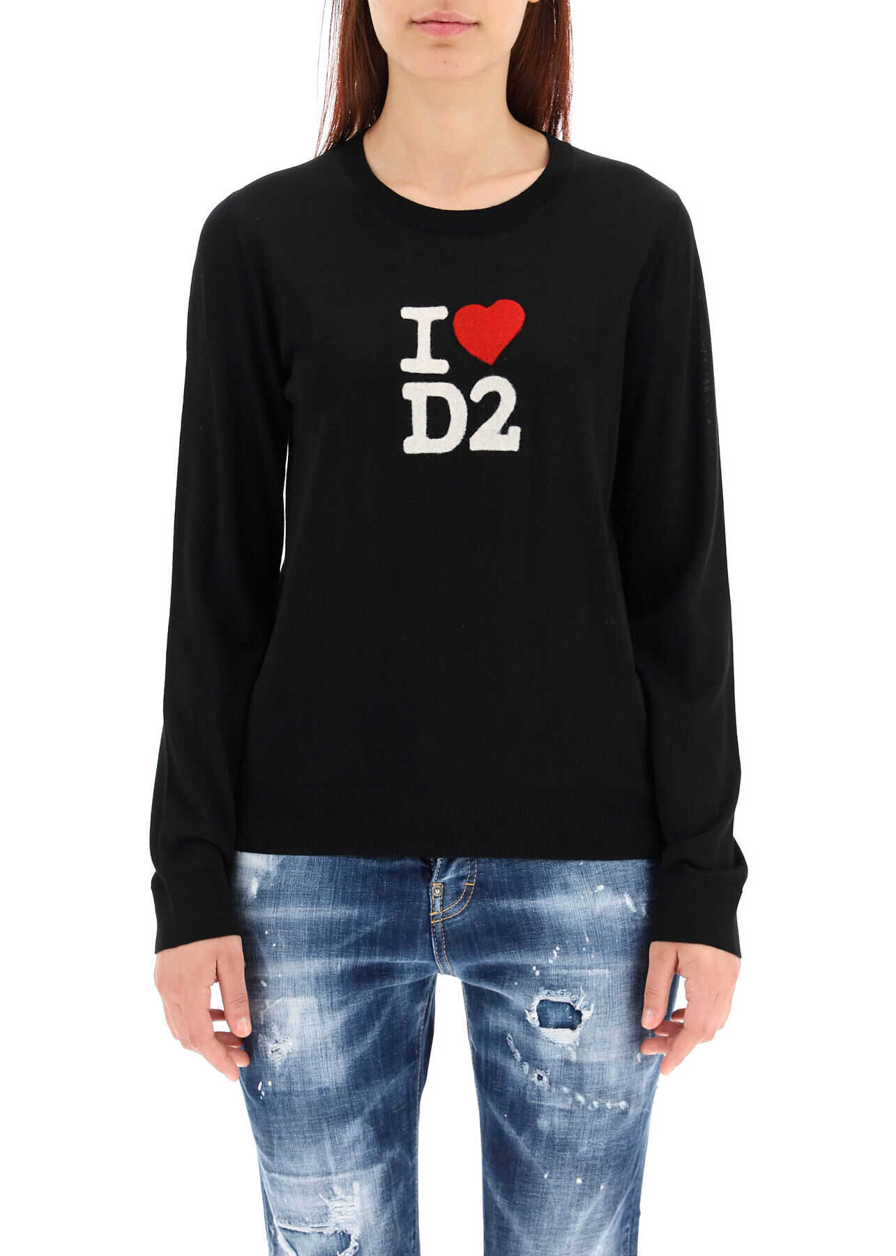 DSQUARED2 I Love D2 Sweater S75HA0973 S17399 BLACK