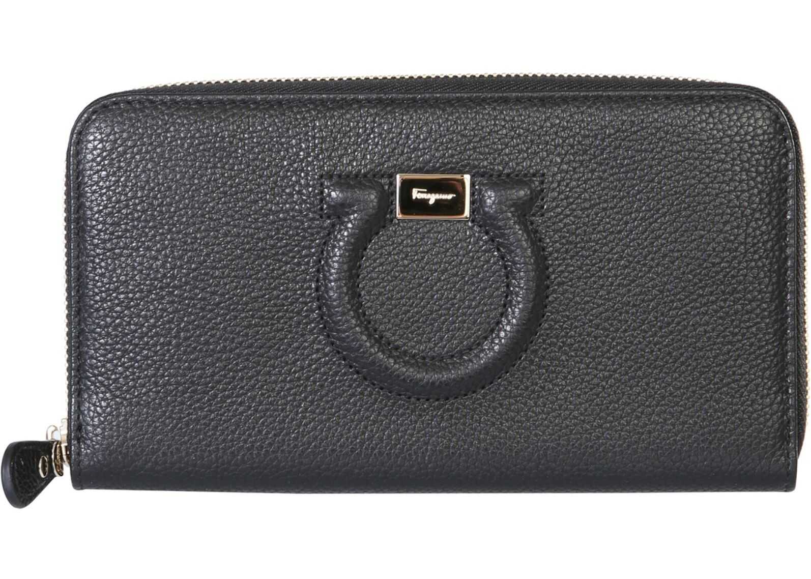 Salvatore Ferragamo Gancini Wallet BLACK