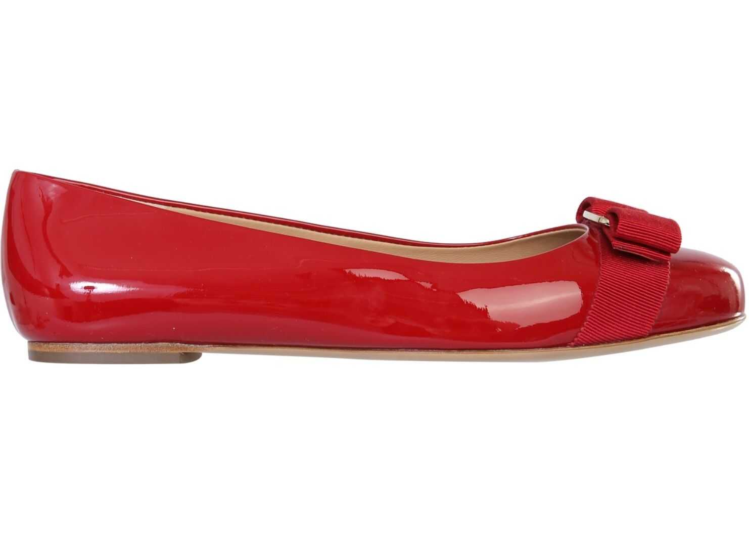 Salvatore Ferragamo Varina Ballerinas RED