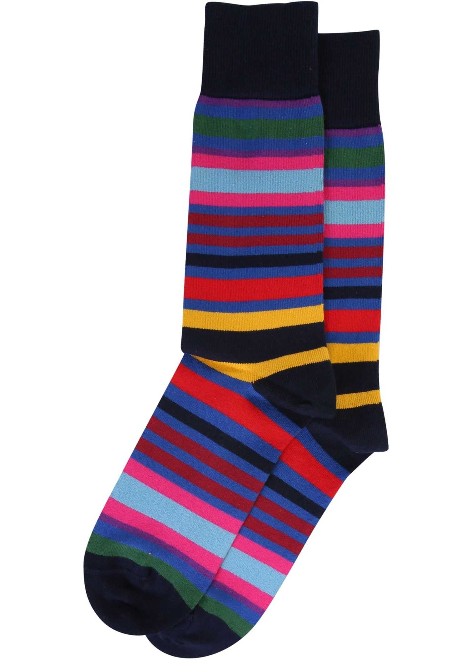 Paul Smith Striped Socks BLUE imagine