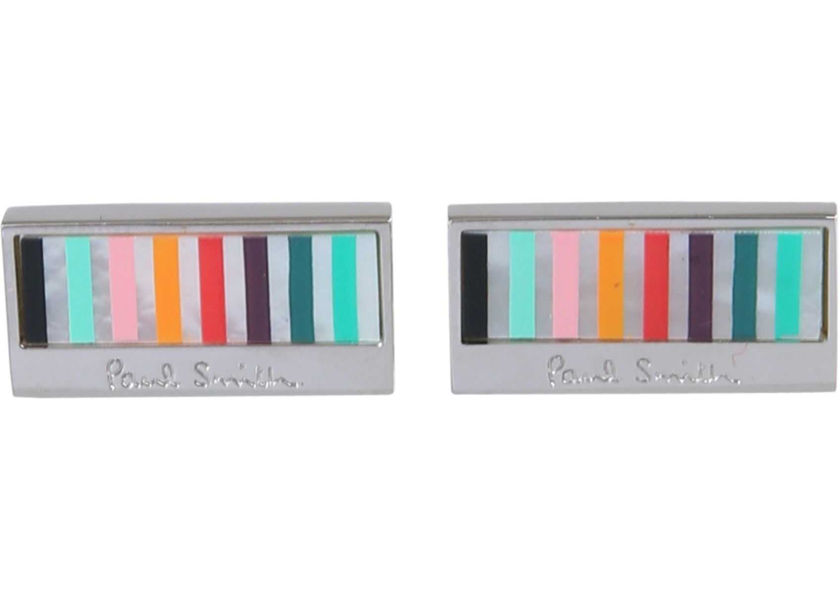 Paul Smith Multi-Striped Cufflinks SILVER