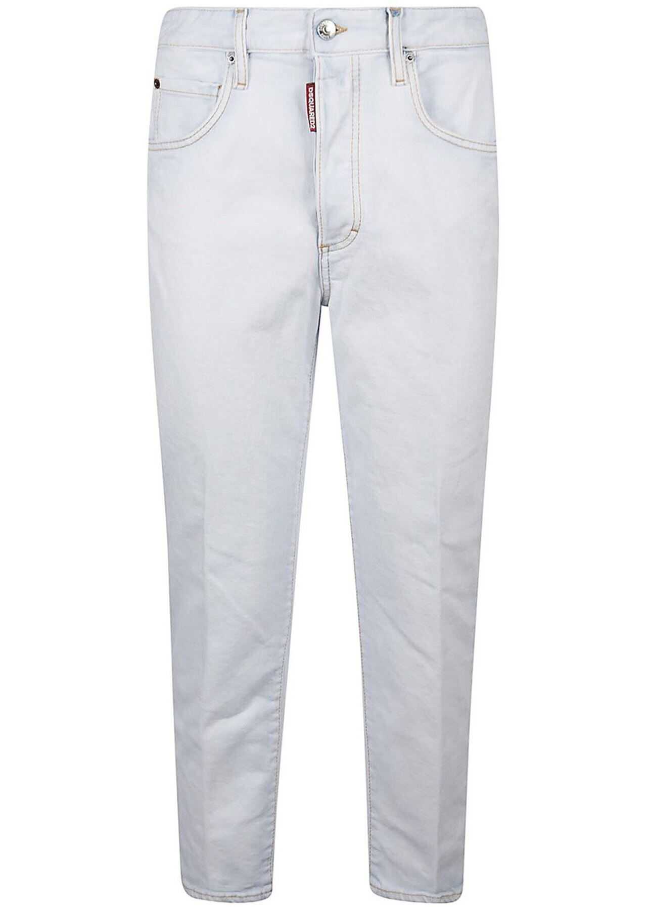 DSQUARED2 Denim 5 Pockets Jeans In White Light Blue