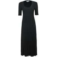 Rochii lungi Pleated Viscose Blend Dress In Green Femei
